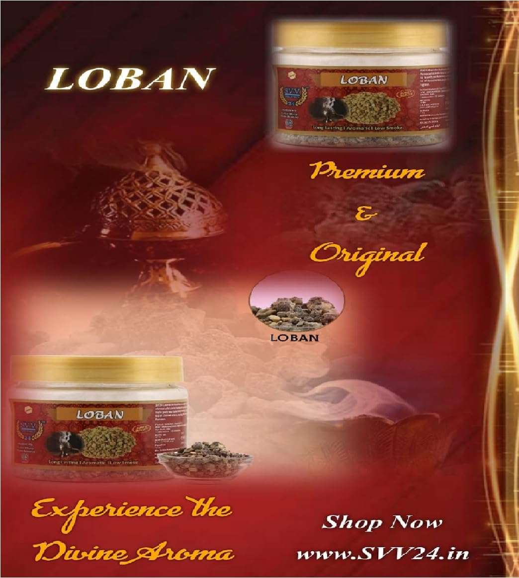 SVV24 Loban to Purify Your Home | Pure and Natural Lobann | Aromatic and Low Smoke Loban Resins | (Pack of 1-100g)