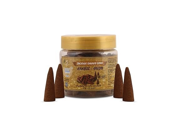 SVV24 Oudh Dhoop Cone Arabic Incense | Premium and Long Lasting Aroma Dhoop Cone for Puja | (Pack of 20 Cones)